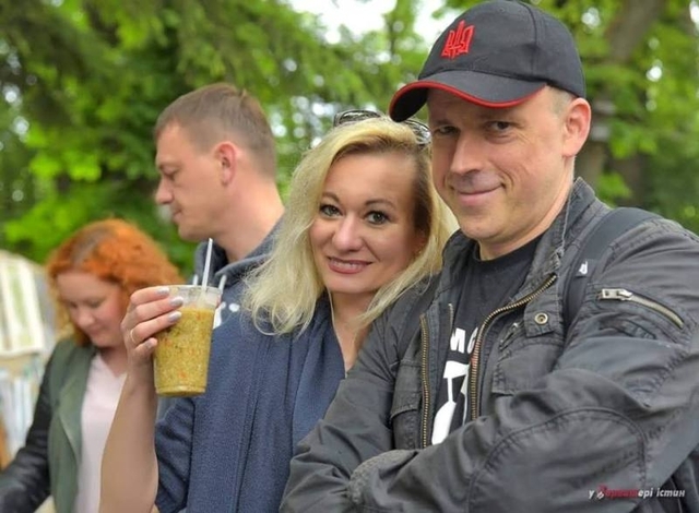 Оксана Юрченко з чоловіком на "Музейних гостинах"