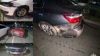 У Рівному п'яний водій побив дві машини на парковці та хотів втекти з місця події 