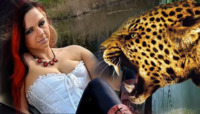 Леопард з реклами понівечив модель під час фотосесії (ФОТО)
