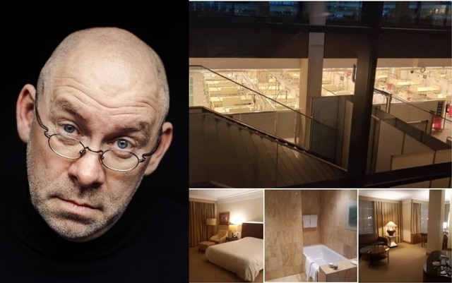 Колаж наш: ліворуч відмий полльський журналіст Pawel Reszka -- автор резонансного інтерв'ю з лікарем у 5-зірковому готелі