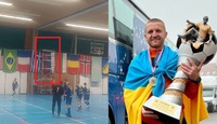 Під крики «Слава Україні!»: на чемпіонаті світу зірвали прапор рф. Там був патрульний з Рівного (ВІДЕО)