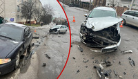 Аварія на перехресті: У Рівному не розминулися Volkswagen Passat та Audi