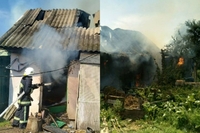 На Рівненщині згоріла будівля: полум'я рятувальники гасили 3 години (ФОТО)