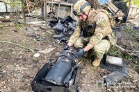 На Рівненщині вибухотехніки знешкодили російський дрон, який упав на приватне подвір'я (ФОТО)