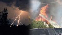 Блискавка влучила у дах: на Рівненщині електричний розряд спалив дім (ФОТО)