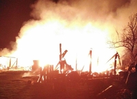 Відразу шість будівель на Рівненщині намагалися врятувати 15 вогнеборців (ФОТО)