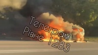 Чорний дим було видно здалеку: на Млинівській вщент згоріло авто (ВІДЕО)