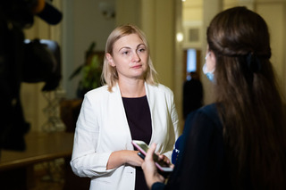На фото Євгенія Кравчук, заступниця голови фракції «Слуга Народу»