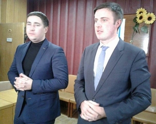 Ліворуч - Роман Лещенко, праворуч - Тарас Висоцький