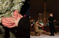 Український співак заручився з військовим просто в центрі Києва (ФОТО)