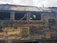 На Березнівщині спалахнув потяг (ФОТО/ВІДЕО)