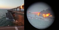 Підірвали? Кримський міст у вогні: «Горить-палає техніка ворожа» (ФОТО/ВІДЕО)