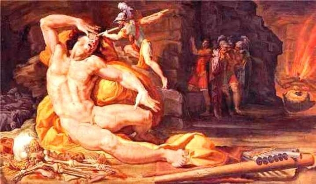 Картина "Одіссей виколює око Поліфему"