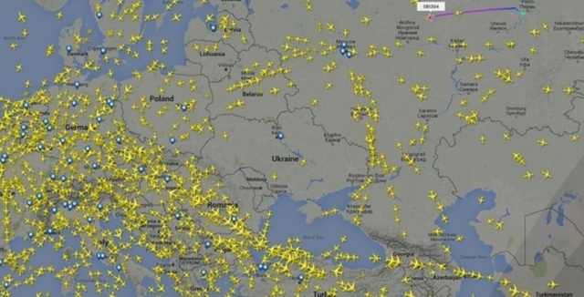 Флайтрадар -- цими днями: небо над Україною та рештою Європи