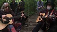 Борис Гребенщиков заспівав нову пісню в Тунелі кохання біля м. Рівне (ВІДЕО)