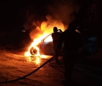 На трасі поблизу Дубровиці спалахнув BMW X6 (ФОТО)