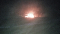 Неподалік Рівного вночі згорів автомобіль BMW 