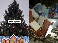 «Неприємний сюрприз»:  на Млинівщині невідомі понищили новорічну локацію (ФОТО)